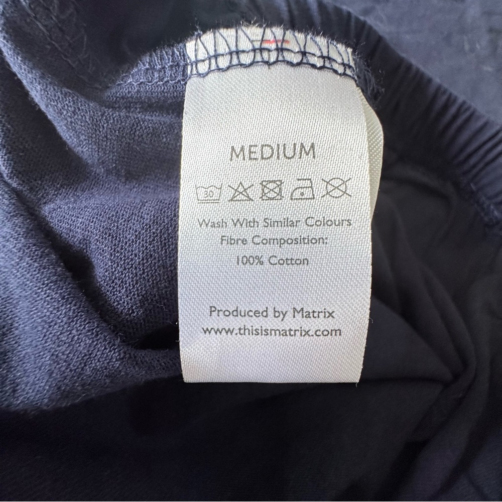 Temperley London 2 Piece Navy Blue Pajama Set with Satin Trim - Picture 6 of 7